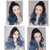 Women's Bowknot Ponytail Wig Long Curly Hair Extensions Point Wig