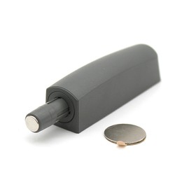 DOJA Barcelona Push to Open Door Opener, Pack 2, Anthracite, Door Damper for Cabinet Door, Door Closer for Wardrobe Doors, Magnetic Release Latches, Cabinet Door Damper