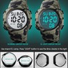 CakCity Mens Digital Waterproof Sports Watch LED Screen Large Face