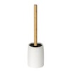 WENKO Altavalle Freestanding Toilet Brush Set Polyresin and Bamboo for