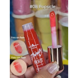 Labial Lip Gloss Thirsty Pout Hi-shine Italia Deluxe Brillo Acabado No Brillante Color 08 Popsicle