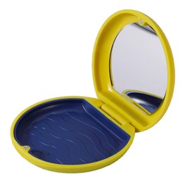TOUFEIYUAN Denture Case, Mouthpiece Case, Retainer Case - Denture Container, Travel Denture Holder Case for Dental Equipment, Camping, Outing, Business Trip(Yellow)