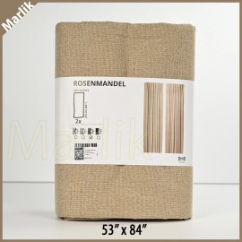 IKEA ROSENMANDEL Room Darkening Curtains 2 Panels Yellow-beige/B