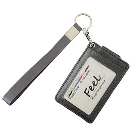 [Feel] Commuter Pass Case with Strap, Compatible with 3 Cards, Pass Holder, IC Card Case, Card Case, Commuting to Work or School, Transportation IC Card (Suica TOICA ICOCA PASMO PiTaPa), silver grey