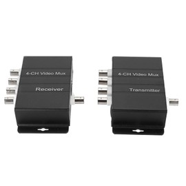 4 Channel Analog Video Multiplexer HD Video Over Coax for CCTV Camera Transmitter and Receiver Included