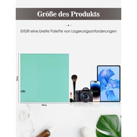 Kinhwa Flat Lay Makeup Bag Storage of Cosmetics Ideal for Traveling Make Up Bags for Women Great Gift for Daughters and Girlfriends, mint green, simplicity