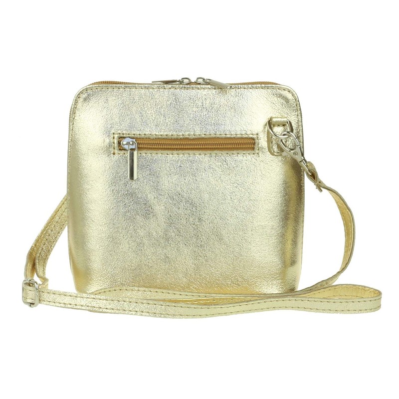 Girly HandBags Metallic Genuine Leather Cross Body Shoulder Bag --