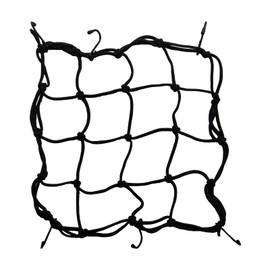 Touring Net, Bike Net, Elastic Adjustment, Hook Included, Prevents Cargo Collapse, Easy To Use, Easy To Carry, Suitable For Motorcycles, Bicycles, Etc., Black (15.7 x 15.7 inches (40 x 40 cm)
