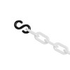 Plastic decorative safety security chain 10FT, Crowd Control Center (WHITE+SHOOKS)