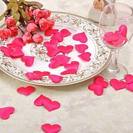 Romantic Fabric Heart-Shaped Party Table Wedding Decoration 6 Colors Purple SE00587 100ea