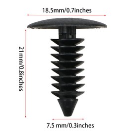 100 Pcs Car Retainer Clips Universal Fir Tree Trim Clip Black Car Body Trim Clips 7.5mm Hole Car Door Trim Bumper Rivets for Car Panel Trim Maintenance