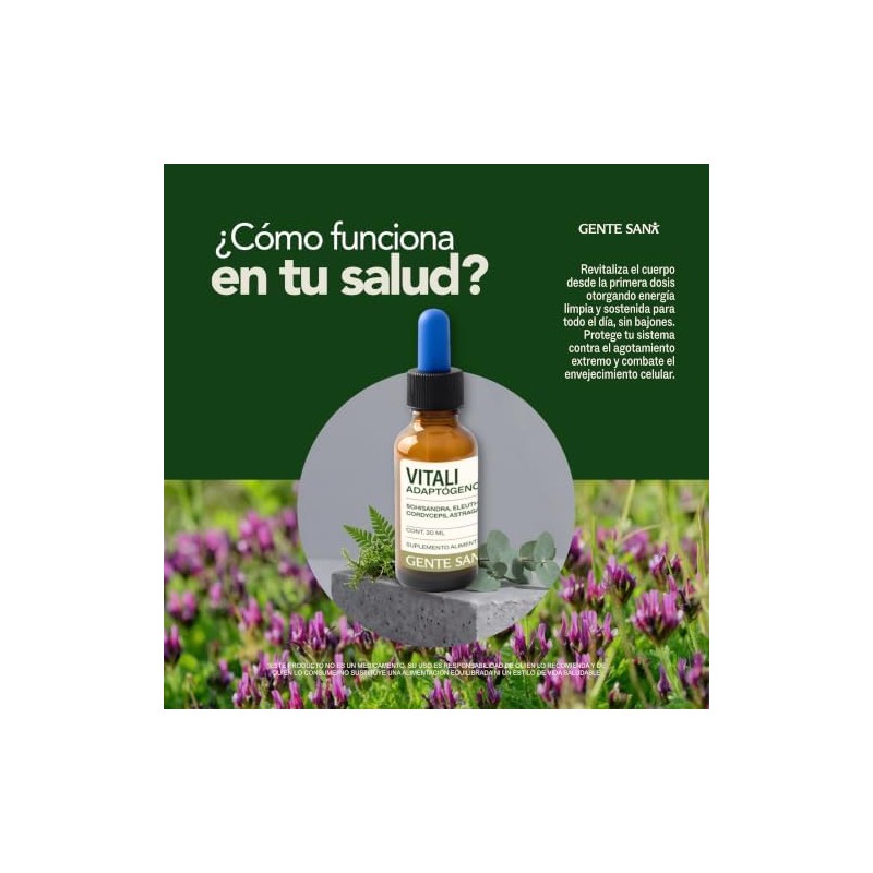 Vitali Adaptógenos Schisandra, Eleuthero, Cordyceps y NAD+