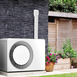 Decorative Line Set Cover Kit, 5"17Ft PVC Mini Air Conditioning Decorative Pipe Trough, for Indoor Outdoor Ductless Mini Split Air Conditioner and Central AC and Heat Pumps