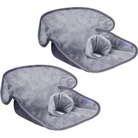 INFANZIA Waterproof Protective Pad for Potty Training, Child Seat Protector with Dry Seat for 6 Months - 4 Years, Universal for All Pushchairs & Car Seats (Grey Short Pile, Pack of 2)