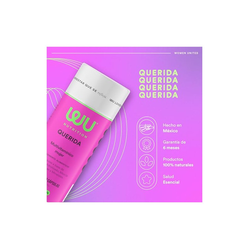 Nutrition Querida Multivitamínico Mujer Complejo Colágeno Biotina Ácido Fólico Magnesio