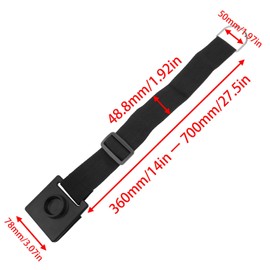 zutisay 1 pcs Cello tail anchor Adjustable cello rock stop strap Cello Antiskid Device tail pin protector with rubber Musical instrument Accessories (Black)