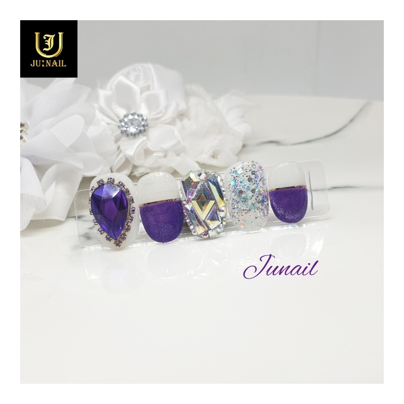 ⚜️Purple Scent Handmade Nail Tips⚜️ - Short Stiletto / ⚜️보라빛향기