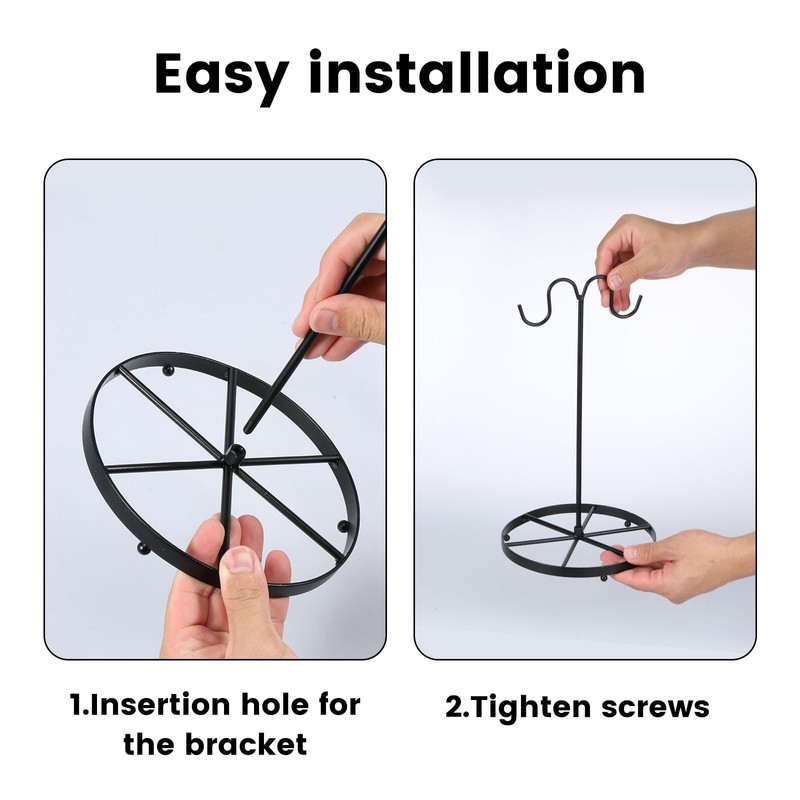 Banana Holder Stand,Stable Banana Holder with Hook &Wider Base,Rust-Proof Metal