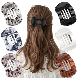 6 Pack Elegant Hair Claw Clips for Women – Durable Non-Slip Claw Clips For Thick & Thin Hair, Lightweight & Stylish – Perfect for Everyday Styling, Parties & Special Occasions