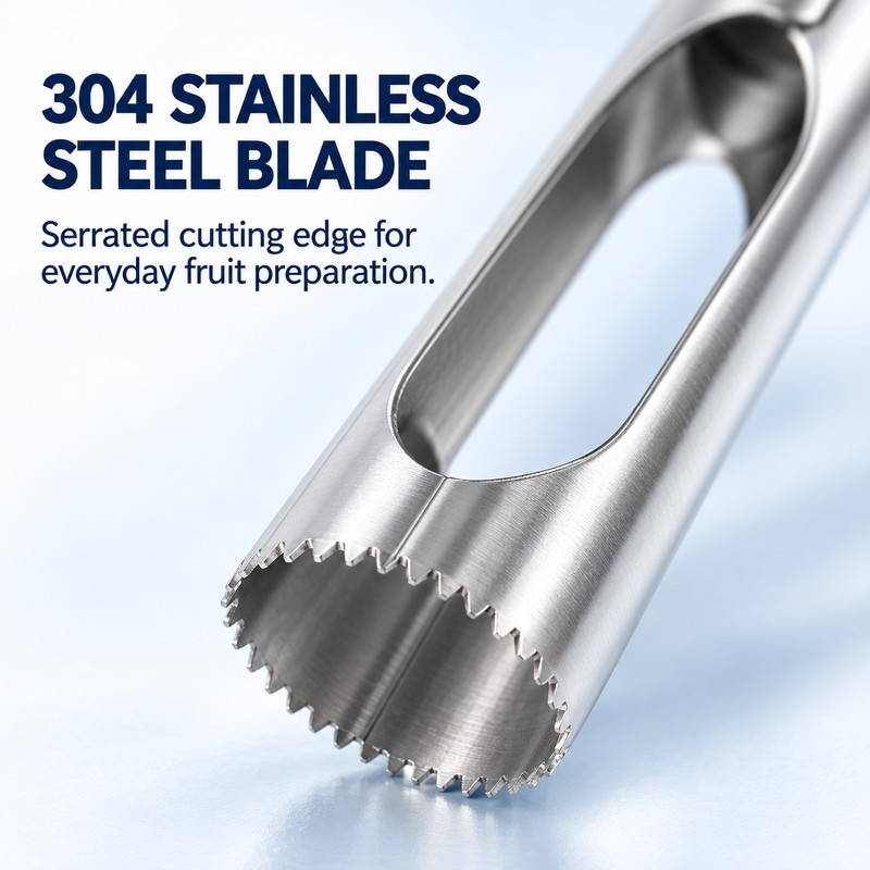 Stainless Steel Apple Corer for Fruit Prep – Serrated Core