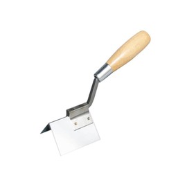 Bon Outside Corner Trowel 1 1/2" x 1 1/2" with Stainless Steel Blade and Wood Handle – Ideal for Finishing Tight Exterior Corners Around Windows, Doors, and Trim