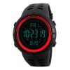 Reloj 1251 Deportivo Resistente Al Agua Digital Correa Negro Bisel