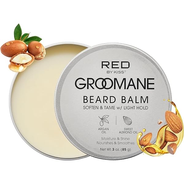 Red by Kiss Groomane Beard Balm Sandalwood, 3oz, Conditioning &