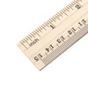 sourcing map Wood Ruler 15cm 6 Inch 2 Scale Office