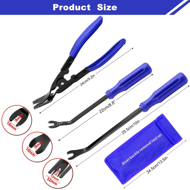 AXELECT 3-Piece Trim Removal Tool, Trim Removal Tool Set, Car