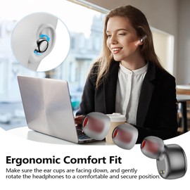 kurdene Wireless Earbuds Bluetooth 5.3 in Ear Buds Light Weight Headphones,Deep Bass Sound,Built in Mics Headset,Clear Calls Earphones for Sports Workout Glossy Black