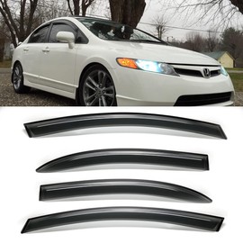 4pcs Out-Channel Window Deflector for Honda Civic Sedan 06-11 Tape-On 94944