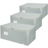 Vinsani 3pk Storage Bags Organiser 50L Huge Capacity Double Zipper