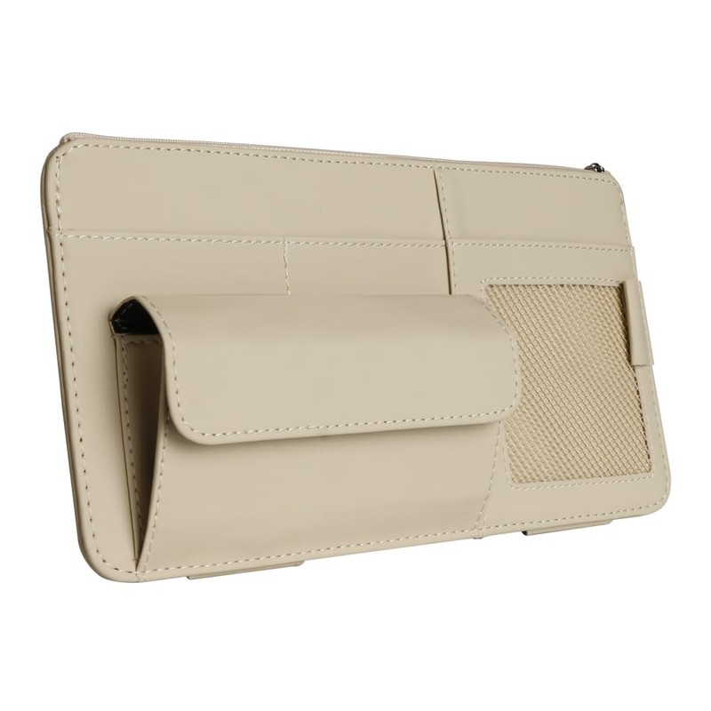 WiiLemz Car Visor Organizer, Multi-Pocket Sunvisor Storage with Sunglass Holder,