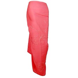 Seestern Sportswear Sarong Pareo Swaddle Wrap Skirt Batik Beach Cloth in Soft Premium Quality /1201, Pink Tones