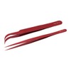 Tweezer Set Aluminum Alloy Curved Straight Head Anti Magnectic Accuracy