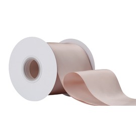 Ribbonitlux 100mm Wide Double Face Satin Ribbon 22 Meters (813-Vanilla）, Set for Bow, Party Decor, Sewing Applications, Wedding and Craft