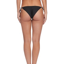 Body Glove Women's Smoothies Brasilia Side-Tie Bikini Bottom,Black,Large