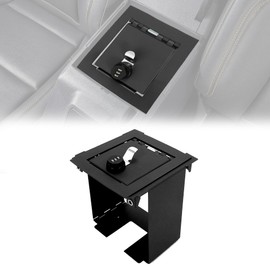 KUAFU Center Console Lock Safe Box Compatible with 2021-2025 Ford Bronco Front Center Console Security Locking Vault Gun Safe w/ 3-Digit Combo Lock Steel Powder Coated Black
