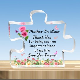 JMIMO Mother In Law Gifts Mother In Law Transparent Acrylic Puzzle Plaque Mother In Law Birthday Gifts Christmas Mothers Day Presents for Mother In Law