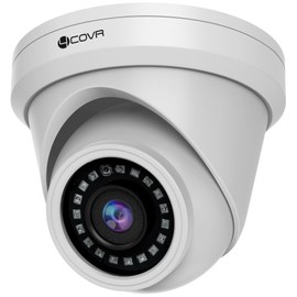 4COVR 5MP PoE Security IP Camera Outdoor IP67, Wired Surveillance Dome Camera with Smart Human/Vehicle Detection, 110° Wide View Angle 2.8mm Lens, 18Pcs IR LED 100ft HD Night Vision, LY97AX5MA