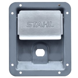 Stahl - 62013-001-KIT - Replacement Rivet-On Rotary Paddle Latch Kit with Stainless Steel Handle and Unpainted Latch Pan