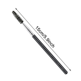 3 Stück Augenbrauenbürste, Eyelash Brush Set, Wimpernbürste, mit schwarzem Griff und silbernem Rohr, ideal für Make-up und augenbrauen bürste sowie wimpern bürste