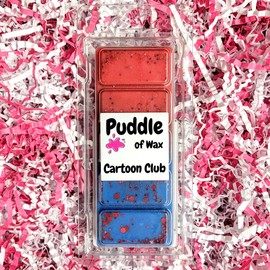 Puddle of Wax - Cartoon Club Soy Wax Melt Snap Bar - 50g - Sweet Scent - Vegan Friendly - Made in the UK
