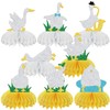 8Pcs Goose Birthday Honeycomb Centerpiece One Silly Goose Party Favors