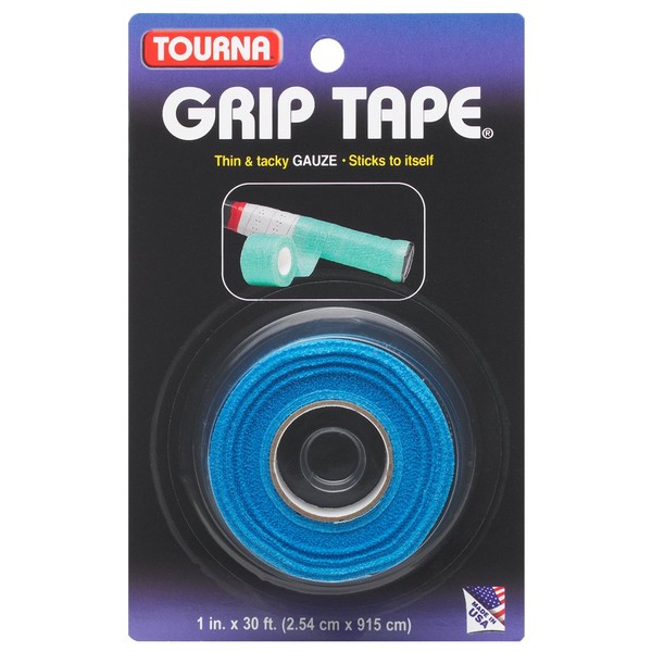 Tourna Multi-purpose Sticky Grip Tape Blue, 1 Inches Width x 10 Yards Length
