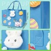 PARSUP 3PCS Easter Egg Hunt Bags Happy Easter Bunny Gift