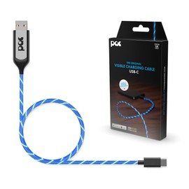 Statik PowerAware 224/110V Light Up Charger Cord USB | USB to USB C Cable & LED Charging Cable | Light Up Charging Cable | Light Up Phone Charger Cord | Blue, 3FT/1M