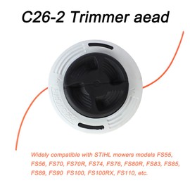 Mower Trimmer Head, 2 PACK Replacement Strimmer Heads String Trimmer Attachment Compatible with AUTOCUT FS56 FS70 FS70R FS74 FS76 FS55 (C26-2)