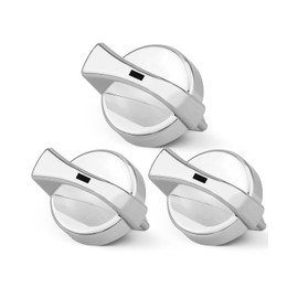 Chrome AC Heater Blower Fan Control Knobs Fit for Peterbilt 330 350 357 367 375 378 379 384 386 387, Replaces 702-5401 121-0001-000, 3 Pcs