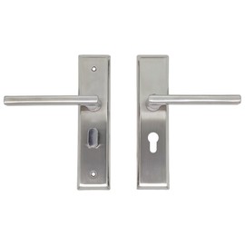 MORNWELL Cerradura de puerta para Puertas,Manija para Puerta Privacidad con cerradura y llave,chapas para Puertas y Entrada,oficina,dormitorio,entrada delantera,Cerradura Manija Cobre Puro(Plata)